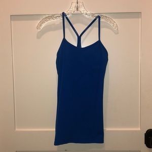 Lululemon Power Y tank. Size 6. Cobalt blue.
